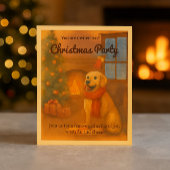 Kerstfeest Uitnodiging | Knus honden scène