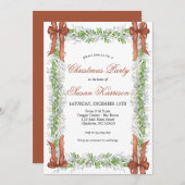 Kerstfeest uitnodiging Koperbogen (Voorkant / Achterkant)