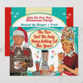 Kerstfeest Uitnodiging Koppel - Wordt Flink Aanges (Voorkant / Achterkant)