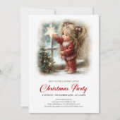 Kerstfeest Uitnodiging Landelijke Holiday Scene (Voorkant)