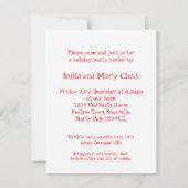 Kerstfeest uitnodiging lichtblauw (Achterkant)