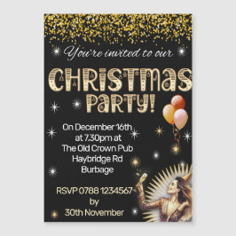 Kerstfeest uitnodiging magnetisch magnetische uitnodiging