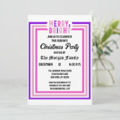 Kerstfeest Uitnodiging Merry And Bright (Staand voorkant)