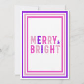 Kerstfeest Uitnodiging Merry And Bright (Achterkant)