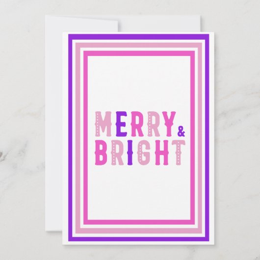Kerstfeest Uitnodiging Merry And Bright (Achterkant)