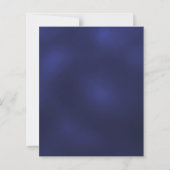 Kerstfeest uitnodiging met blauwe strik (Achterkant)