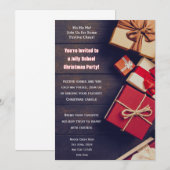 Kerstfeest Uitnodiging Met Cadeaus Voor School (Voorkant / Achterkant)