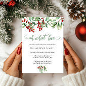 Kerstfeest Uitnodiging met Holiday Holly