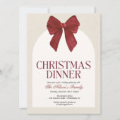 Kerstfeest Uitnodiging met Holiday Holly (Voorkant)