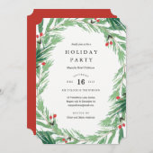 Kerstfeest Uitnodiging met Misteletoe (Voorkant / Achterkant)