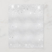 Kerstfeest uitnodiging met zilveren glitters op ee (Achterkant)