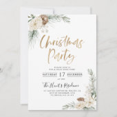 Kerstfeest Uitnodiging Moderne Groene Kerstmis (Voorkant)