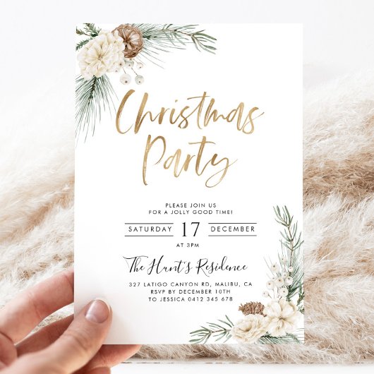 Kerstfeest Uitnodiging Moderne Groene Kerstmis