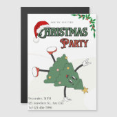 Kerstfeest Uitnodiging Moderne Groene Kerstmis Magnetische Uitnodiging (Voorkant / Achterkant)