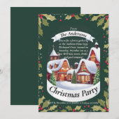 Kerstfeest Uitnodiging Mooie Kerstversiering (Voorkant / Achterkant)