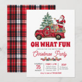 Kerstfeest uitnodiging, Oh wat leuk uitnodigen Kaart (Voorkant / Achterkant)