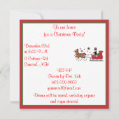 Kerstfeest Uitnodiging Paard-en-Slee (Achterkant)