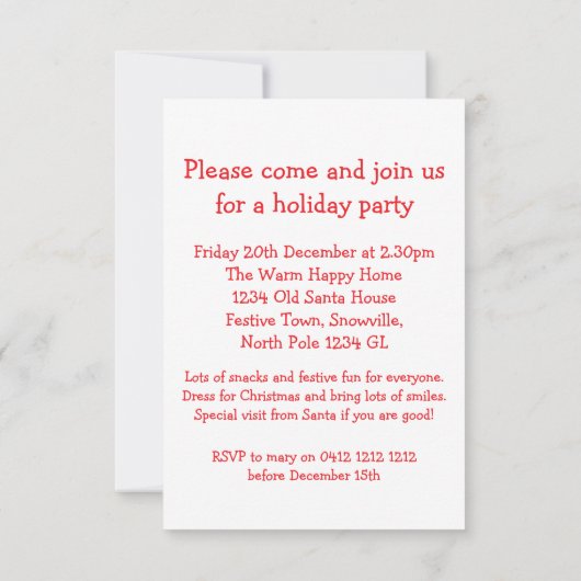 Kerstfeest uitnodiging rendieren paarse (Achterkant)