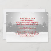 Kerstfeest Uitnodiging Rhino Santa Hat Funny (Achterkant)