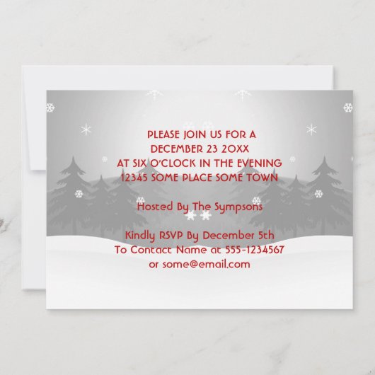 Kerstfeest Uitnodiging Rhino Santa Hat Funny (Achterkant)