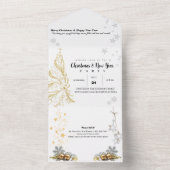 Kerstfeest Uitnodiging_rood&wit All In One Uitnodiging (Binnen)