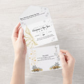 Kerstfeest Uitnodiging_rood&wit All In One Uitnodiging (Afscheurbaar)