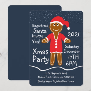 Kerstfeest uitnodiging Sinterklaas in peperkoek vo