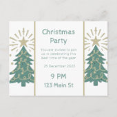 Kerstfeest uitnodiging sjabloon Aanpasbaar (Voorkant)