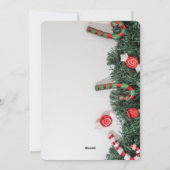 Kerstfeest Uitnodiging Snoeprietje Groene Decorati (Achterkant)