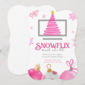 Kerstfeest Uitnodiging, Vakantie Groeten Kaart (Voorkant / Achterkant)