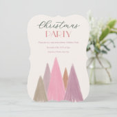 Kerstfeest Uitnodiging, Vakantie Groeten Kaart (Staand voorkant)