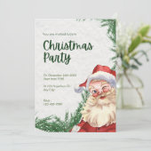 Kerstfeest Uitnodiging Vakantie Party (Staand voorkant)