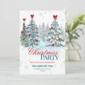 Kerstfeest Uitnodiging | Vakantie Viering (Staand voorkant)