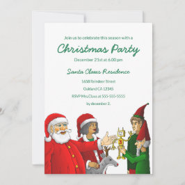 Kerstfeest uitnodiging van de Kerstman