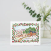 Kerstfeest Uitnodiging Victoriaans Land Home (Staand voorkant)