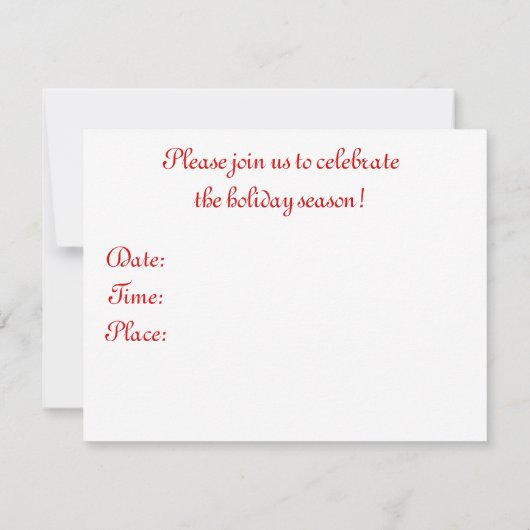 Kerstfeest Uitnodiging Victoriaans Land Home (Achterkant)