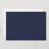 Kerstfeest Uitnodiging Vintage Elegant blauw (Achterkant)