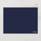 Kerstfeest Uitnodiging Vintage Elegant blauw (Achterkant)