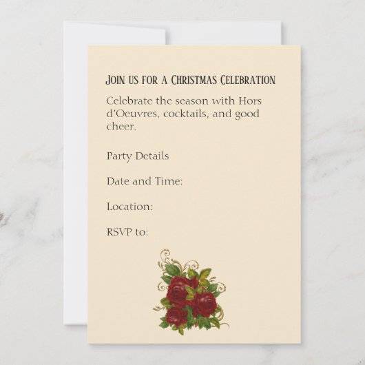 Kerstfeest Uitnodiging Vintage Sinterklaas (Achterkant)