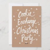Kerstfeest Uitnodiging voor Cookie Uitwisseling (Achterkant)