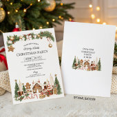 Kerstfeest uitnodiging voor peperkoek thema