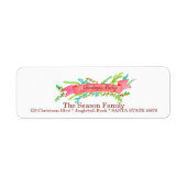 Kerstfeest Uitnodiging, waterverf kerst Etiket (Voorkant)