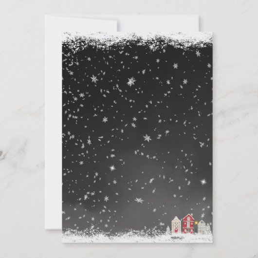 Kerstfeest uitnodiging Winter Kerstfeest (Achterkant)