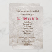 Kerstfeest Uitnodiging Winterbos (Voorkant / Achterkant)