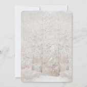 Kerstfeest Uitnodiging Winterbos (Achterkant)