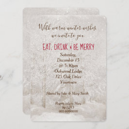 Kerstfeest Uitnodiging Winterbos