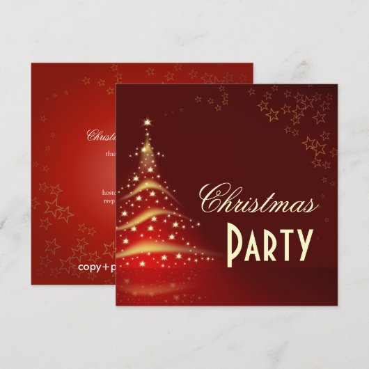 Kerstfeest uitnodigingen (Voorkant / Achterkant)
