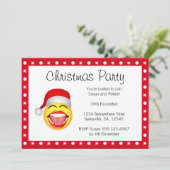 Kerstfeest uitnodigingen Fun Santa uitnodigingen (Staand voorkant)