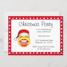 Kerstfeest uitnodigingen Fun Santa uitnodigingen