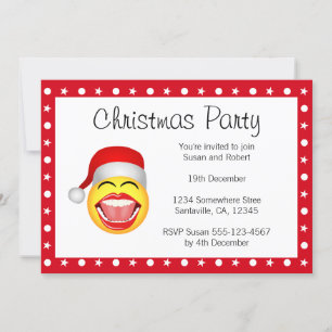 Kerstfeest uitnodigingen Fun Santa uitnodigingen
